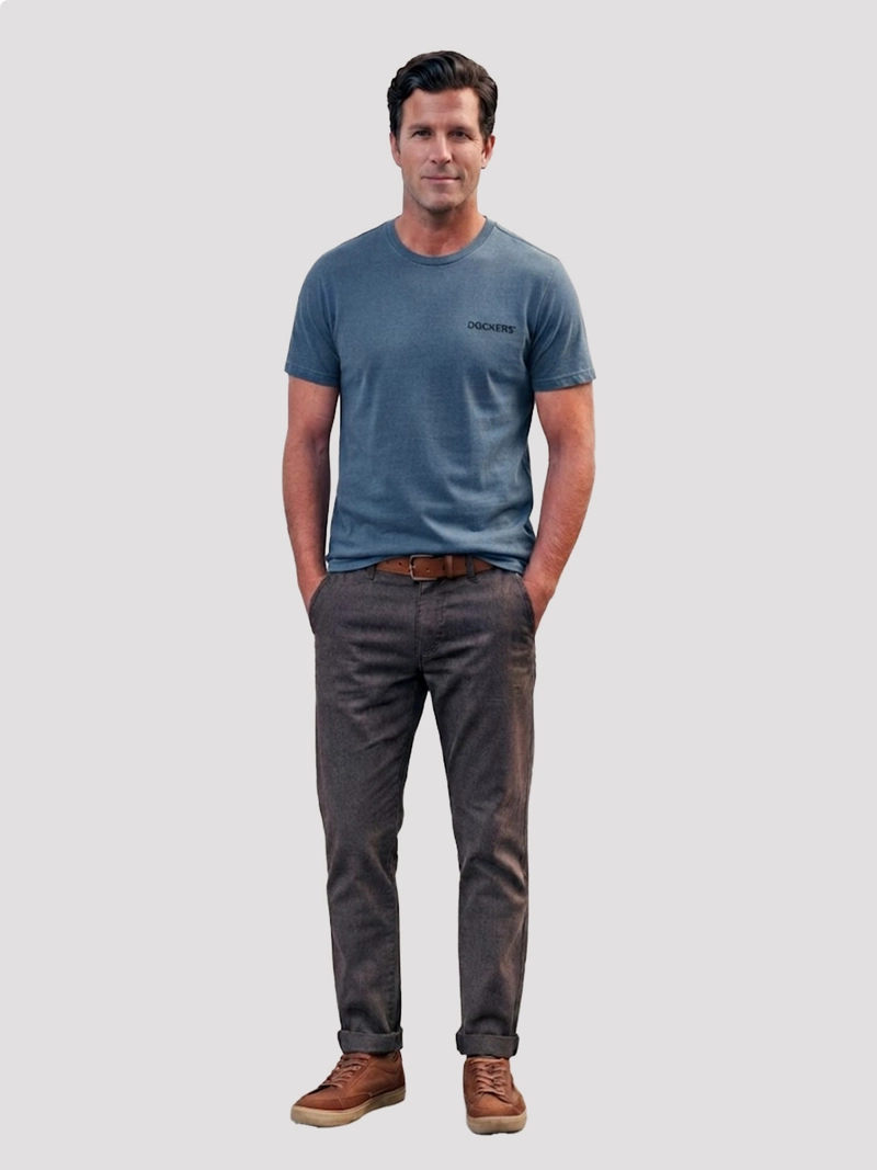 POLERA HOMBRE DOCKERS ALGODÓN MANGA CORTA
