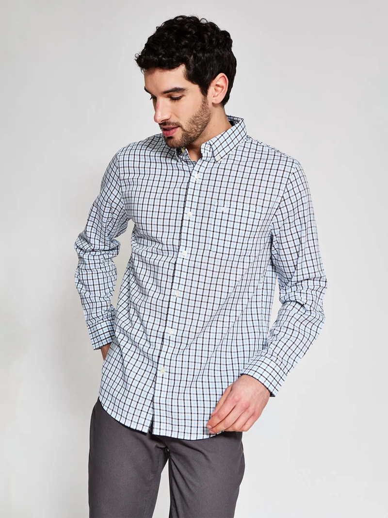 CAMISA HOMBRE DOCKERS REGULAR FIT MANGA LARGA SIGNATURE STAIN - 1