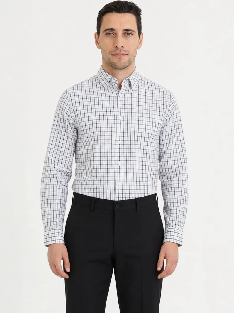 CAMISA HOMBRE DOCKERS REGULAR FIT MANGA LARGA SIGNATURE STAIN - 1
