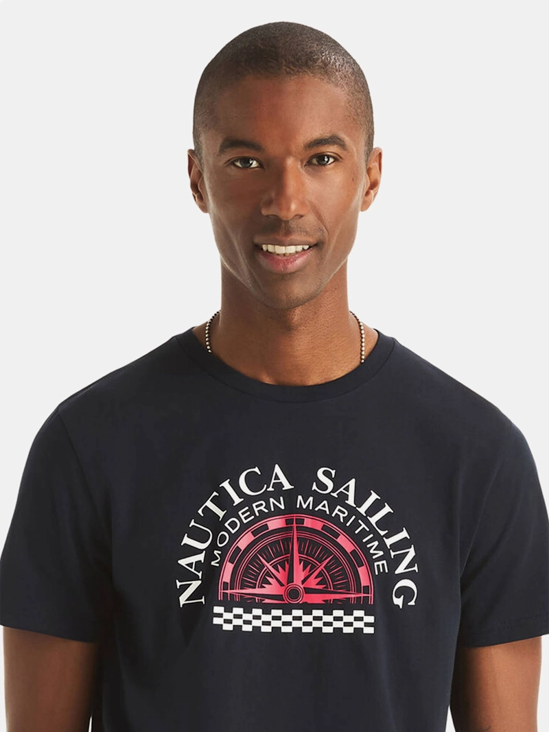 POLERA HOMBRE NAUTICA ALGODÓN MANGA CORTA - 3