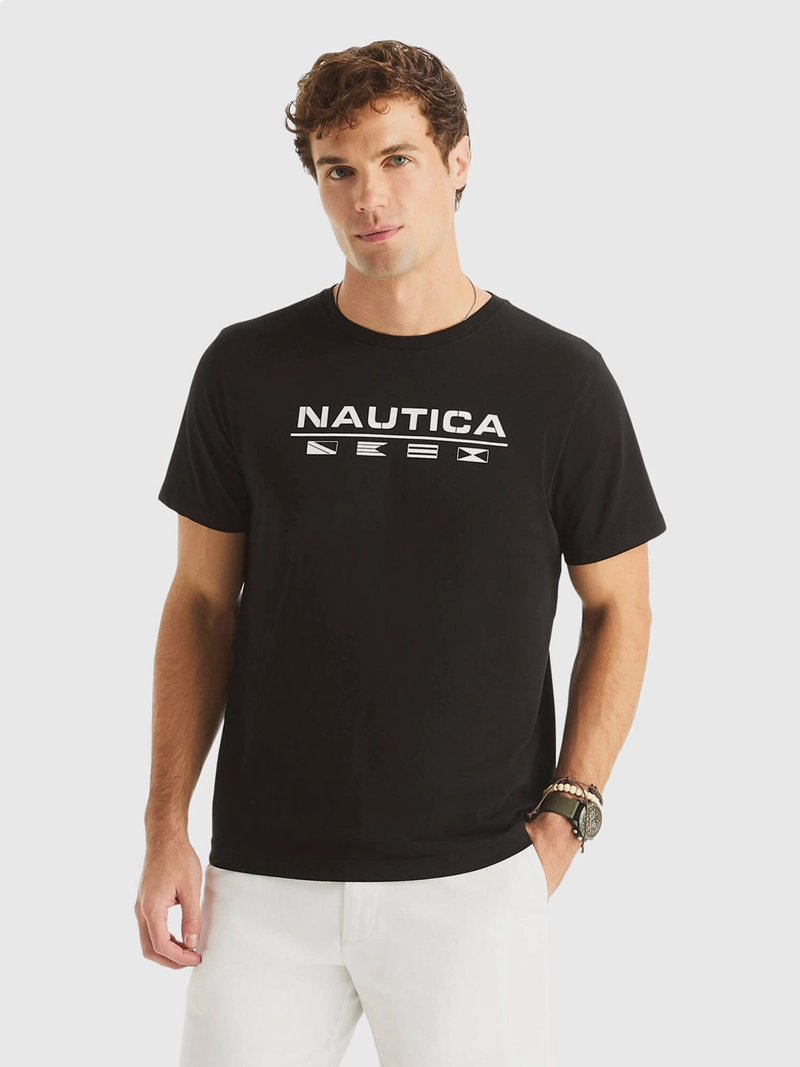 POLERA HOMBRE NAUTICA ALGODÓN MANGA CORTA