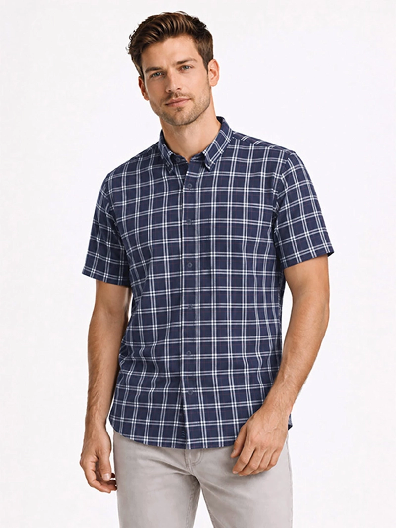CAMISA HOMBRE ARROW ALGODÓN MANGA CORTA CUADROS - 1