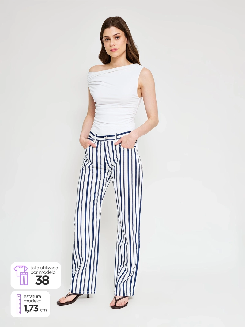 PANTALÓN MUJER MARQUIS ALGODÓN RAYAS