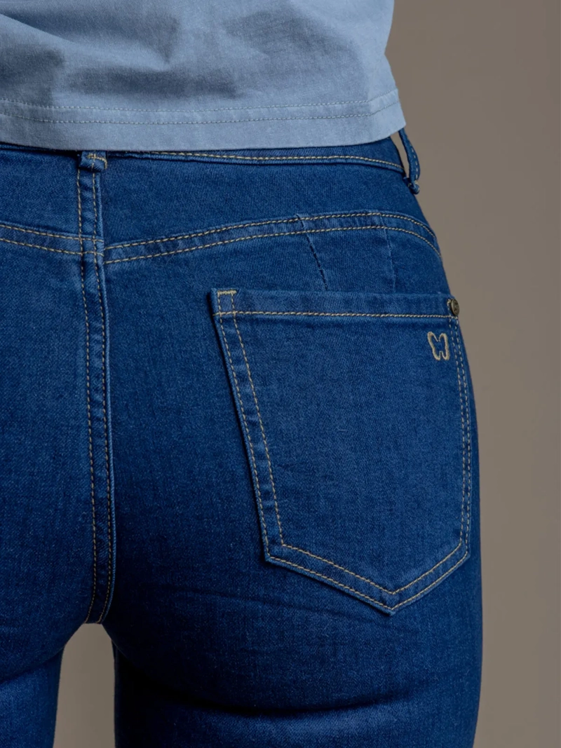 JEANS MUJER EFESIS TIRO MEDIO FLOR - 5
