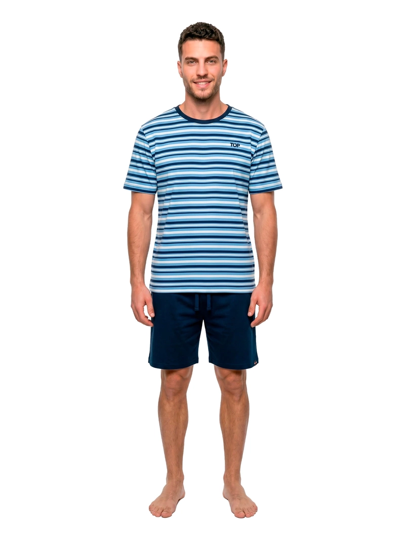 PIJAMA HOMBRE TOP ALGODÓN RAYAS - 3