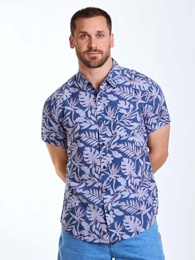 CAMISA HOMBRE MAUI & SONS MANGA CORTA HOJAS - 1