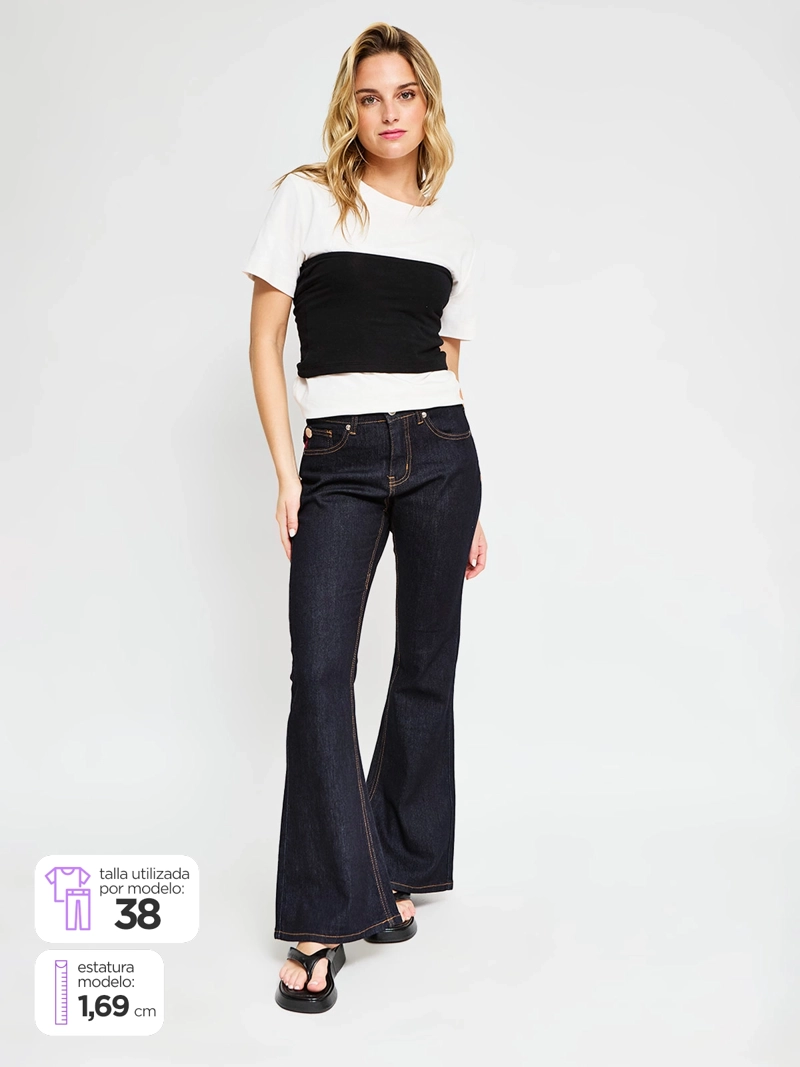 JEANS MUJER ELLUS ALGODÓN TIRO ALTO - 5