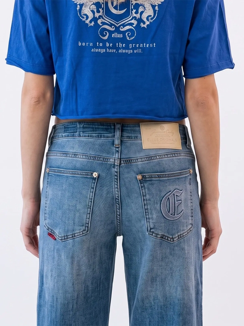 JEANS MUJER ELLUS ALGODÓN WIDE LEG - 5
