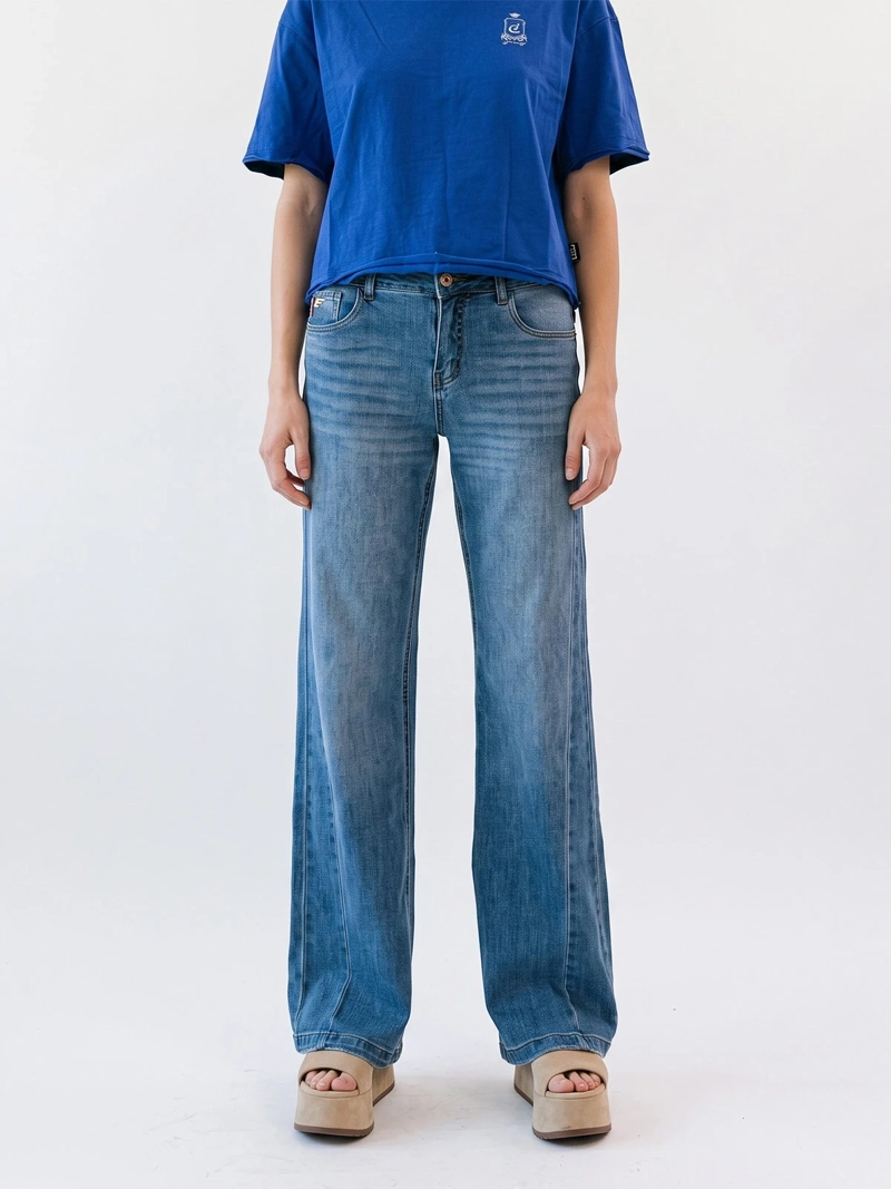 JEANS MUJER ELLUS ALGODÓN WIDE LEG - 2