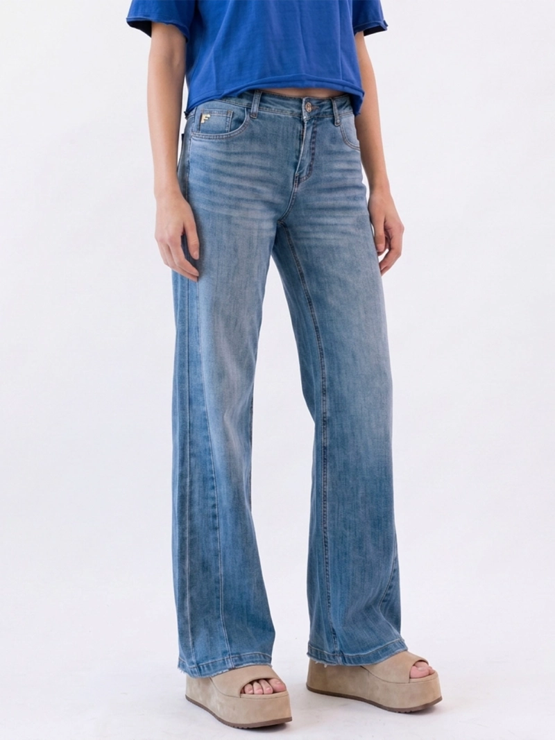 JEANS MUJER ELLUS ALGODÓN WIDE LEG - 3