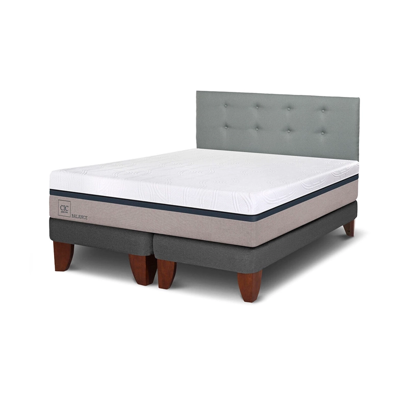 CAMA EUROPEA CIC BALANCE B/D 2 PLAZAS +RESPALDO GRIS - 2