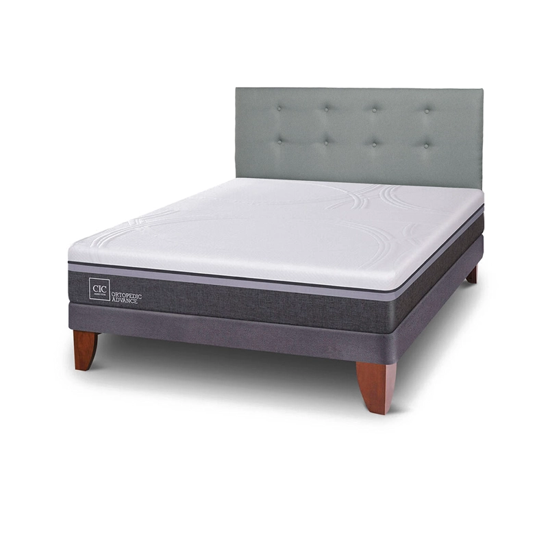CAMA EUROPEA CIC ORTOPEDIC ADVANCE 2 PLAZAS + RESPALDO GRIS - 2