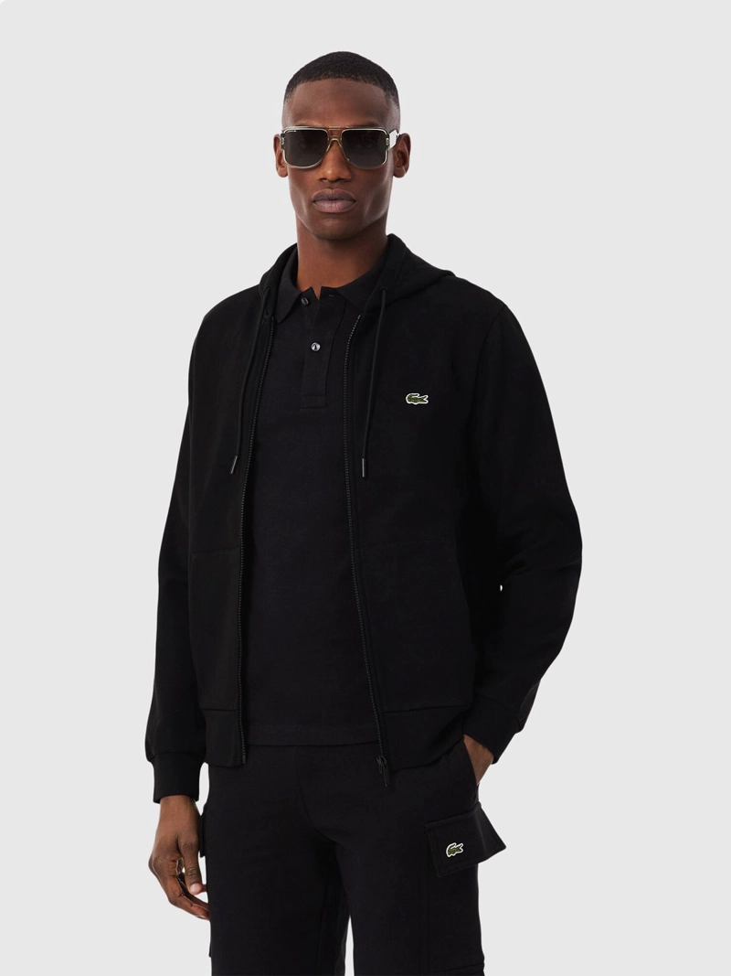 POLERON HOMBRE LACOSTE ALGODÓN CON CAPUCHA - 1