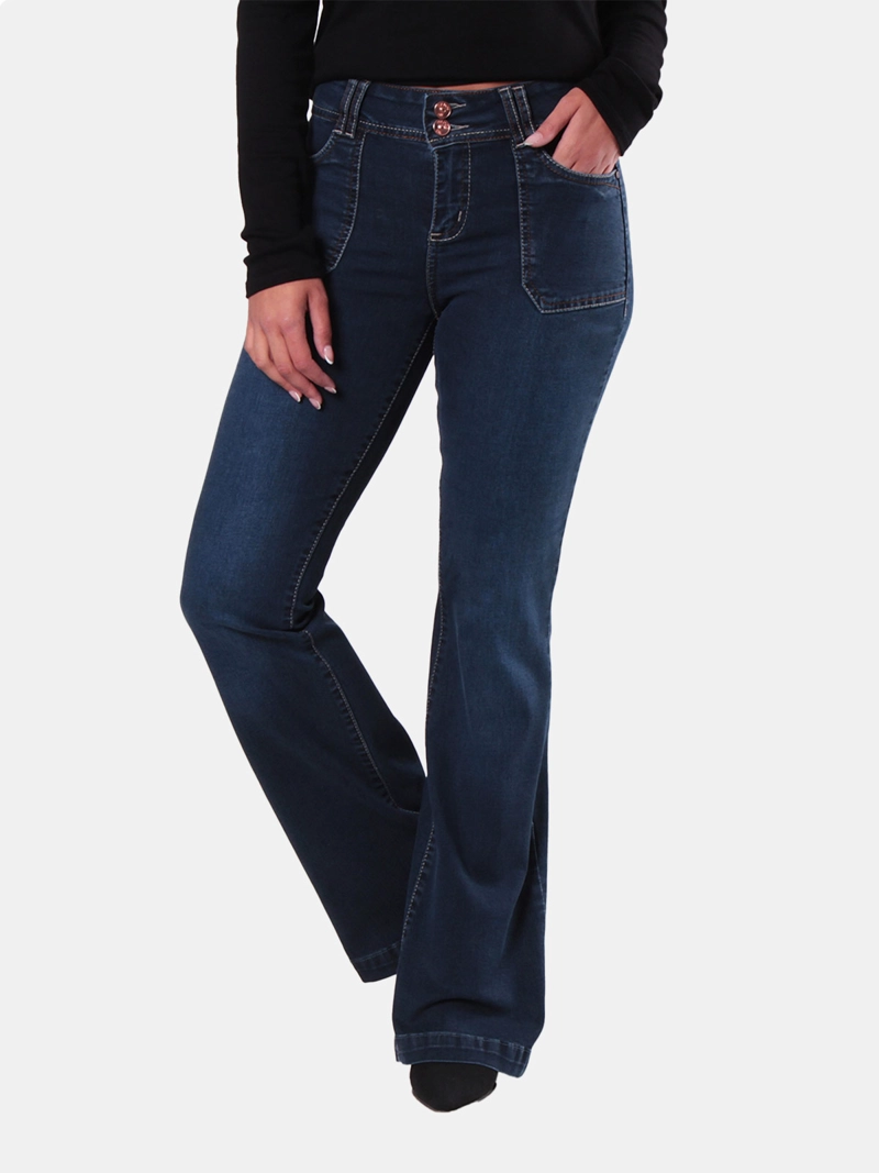 JEANS MUJER WADOS CARGO FLARE TIRO ALTO - 3