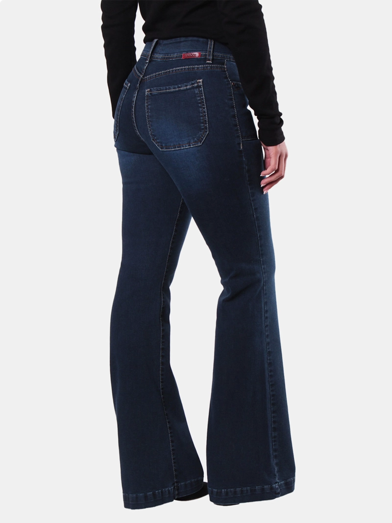 JEANS MUJER WADOS CARGO FLARE TIRO ALTO - 4