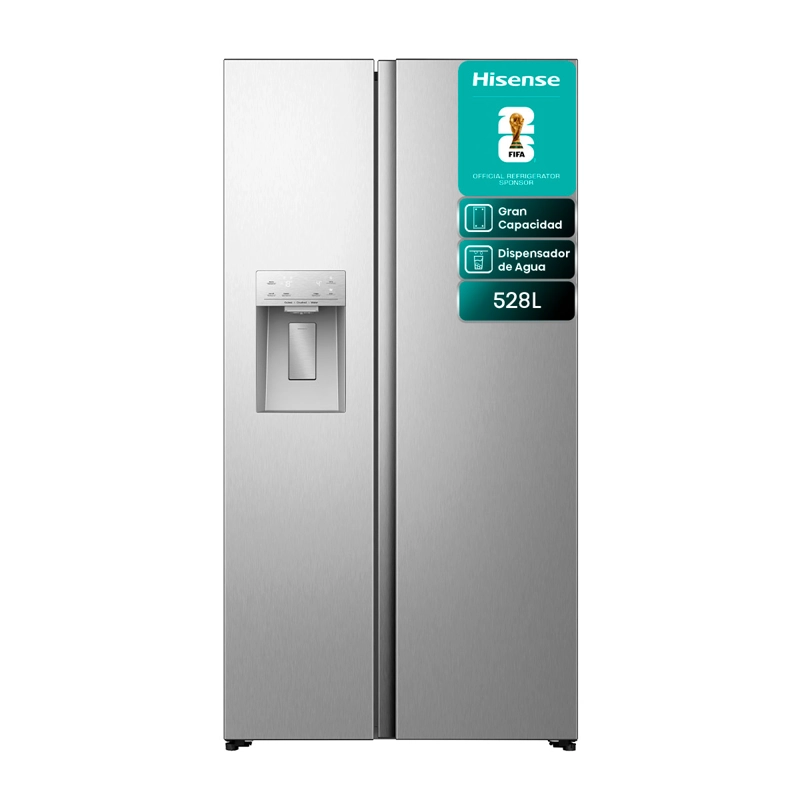 REFRIGERADOR SIDE BY SIDE HISENSE RS528P5ESA 528L NO FROST PLATA - 2