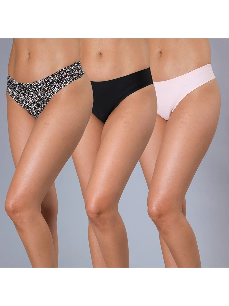 PACK X3 COLALESS MUJER FLORES PRINT BONDED