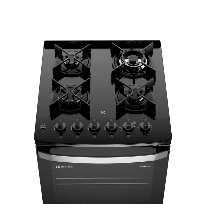COCINA A GAS ELECTROLUX F4EPB 4 PLATOS NEGRO - 6
