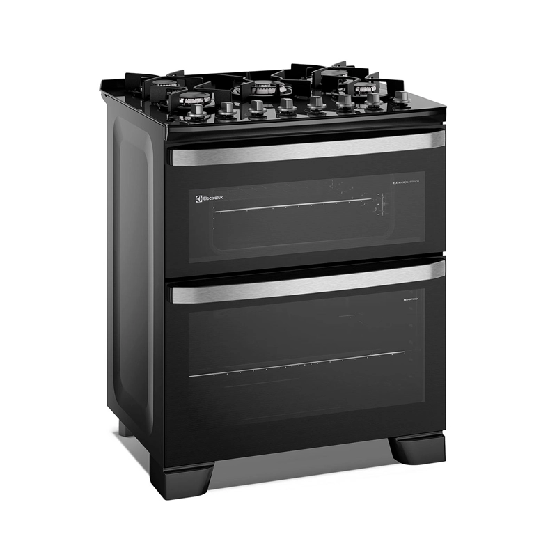 COCINA A GAS ELECTROLUX F5EDB 5 PLATOS DOBLE HORNO NEGRO - 3