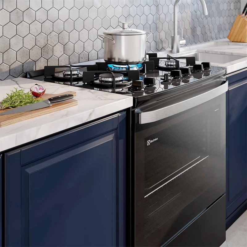COCINA A GAS ELECTROLUX F5EPB 5 PLATOS NEGRO - 9