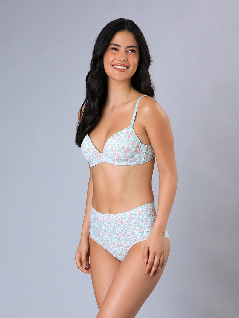 PACK X3 SOSTÉN MUJER FLORES BALCONET PUSH UP - 2