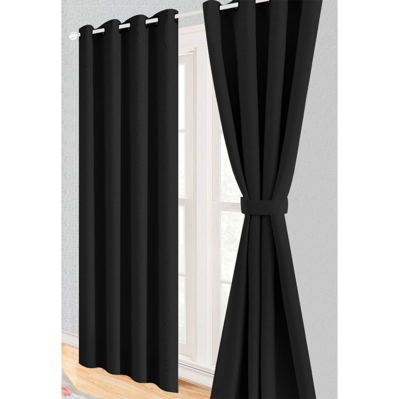 SET CORTINA DORAL MAUVE BLACKOUT NEGRO
