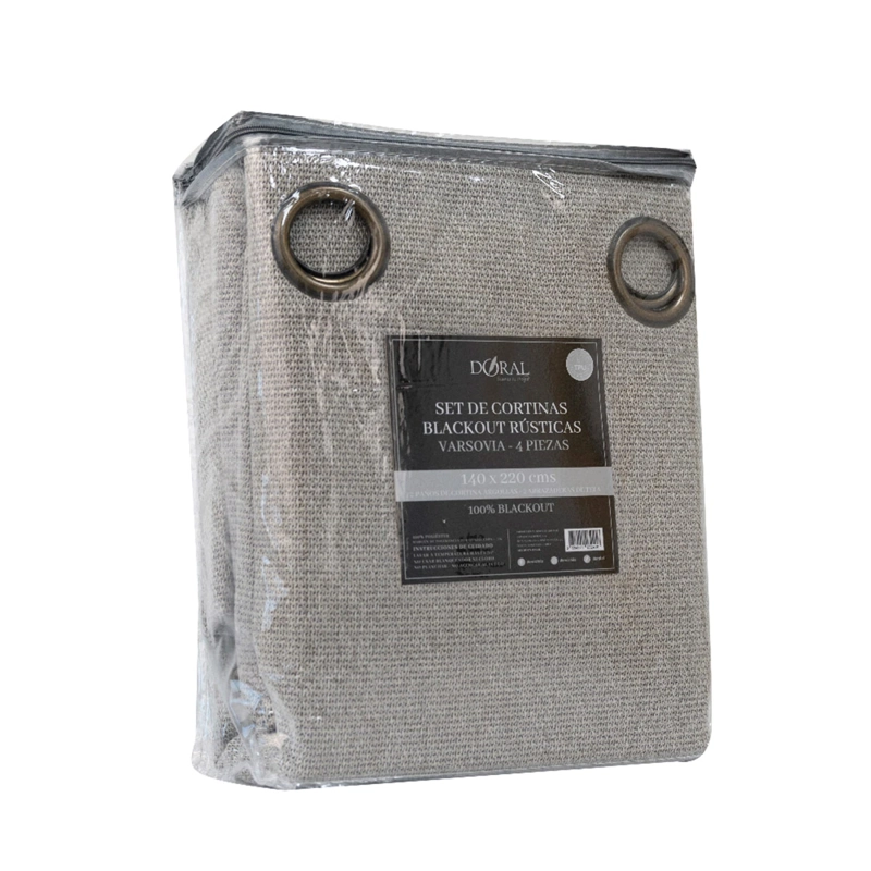 SET CORTINA DORAL VARSOVIA BLACKOUT TAUPE - 5