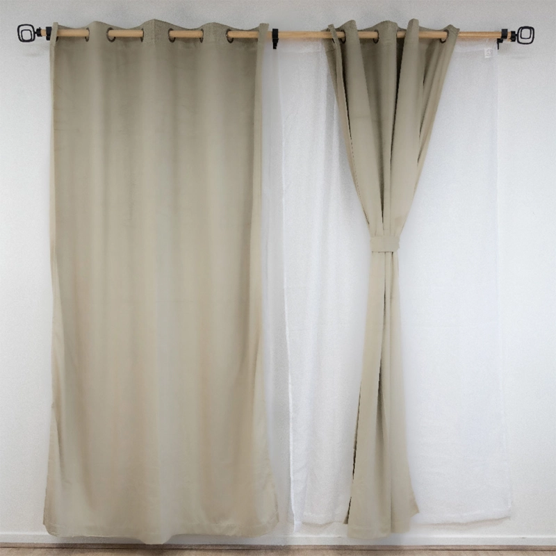 SET CORTINA DORAL LUCIANA BEIGE - 2