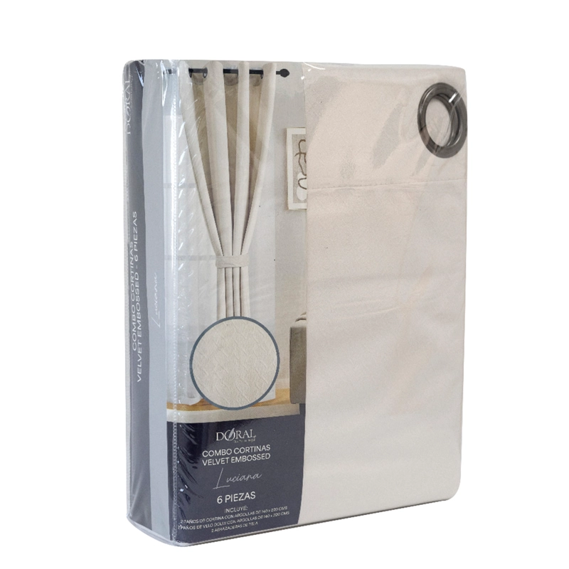 SET CORTINA DORAL LUCIANA CRUDO - 5