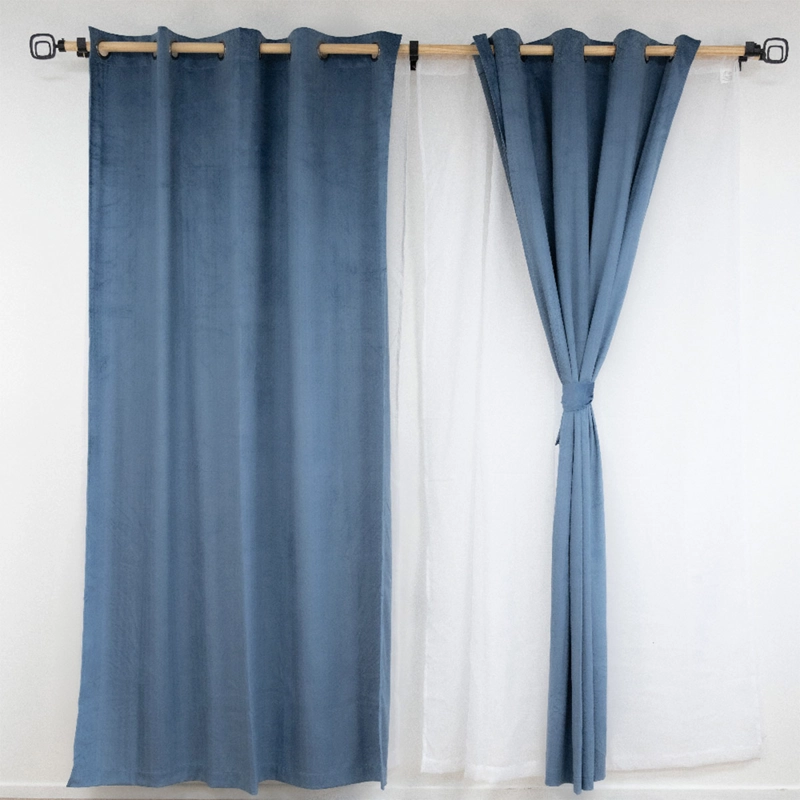 SET CORTINA DORAL LUCIANA AZUL - 2