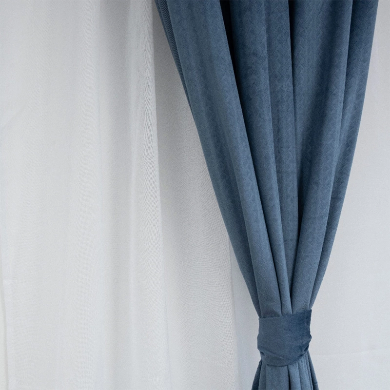 SET CORTINA DORAL LUCIANA AZUL - 3