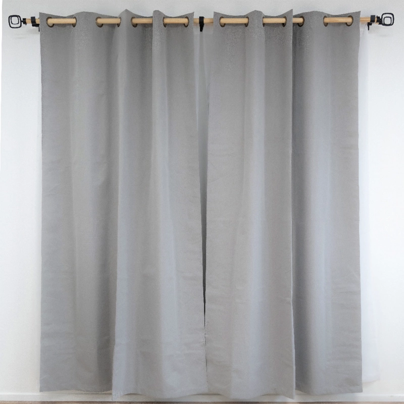 SET CORTINA DORAL MUGUET BLACKOUT GRIS