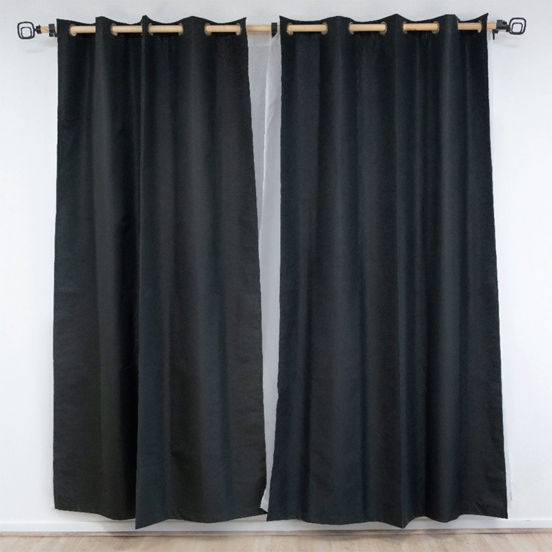 SET CORTINA DORAL MUGUET BLACKOUT NEGRO