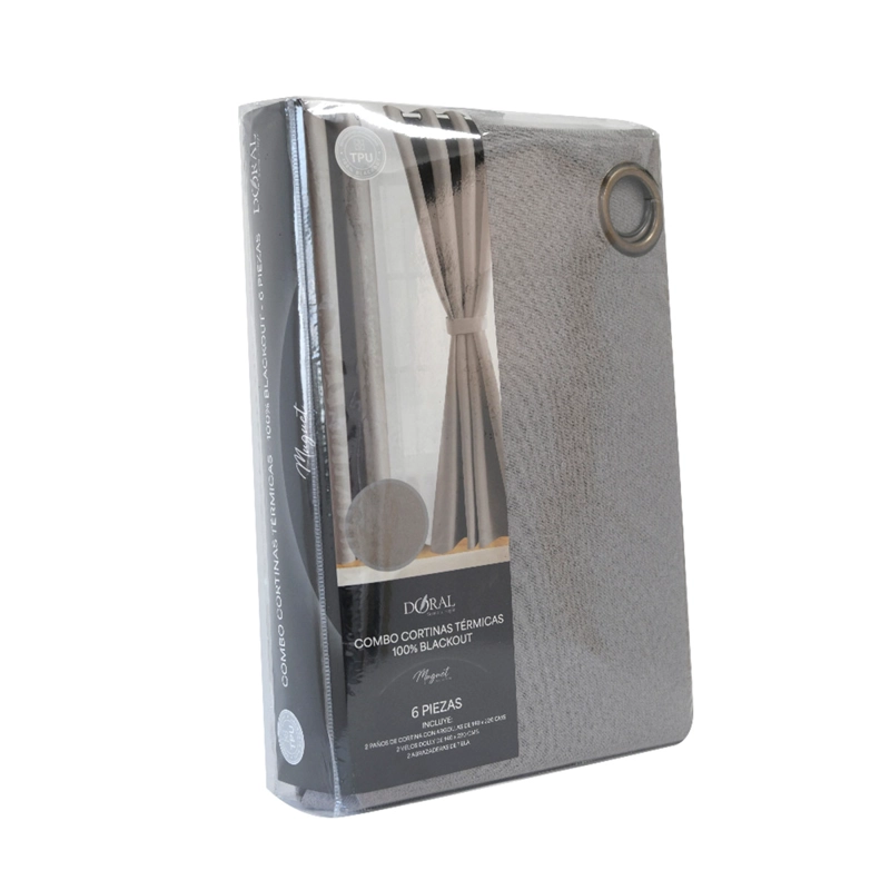SET CORTINA DORAL MUGUET BLACKOUT TAUPE  - 5