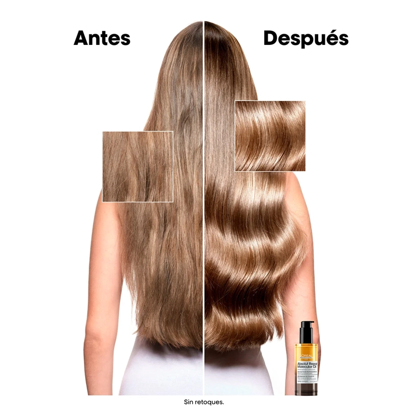 DÚO LOREAL PROFESSIONNEL ABSOLUT REPAIR MOLECULAR ACEITE 9ML Y MINI ACEITE 30ML - 3