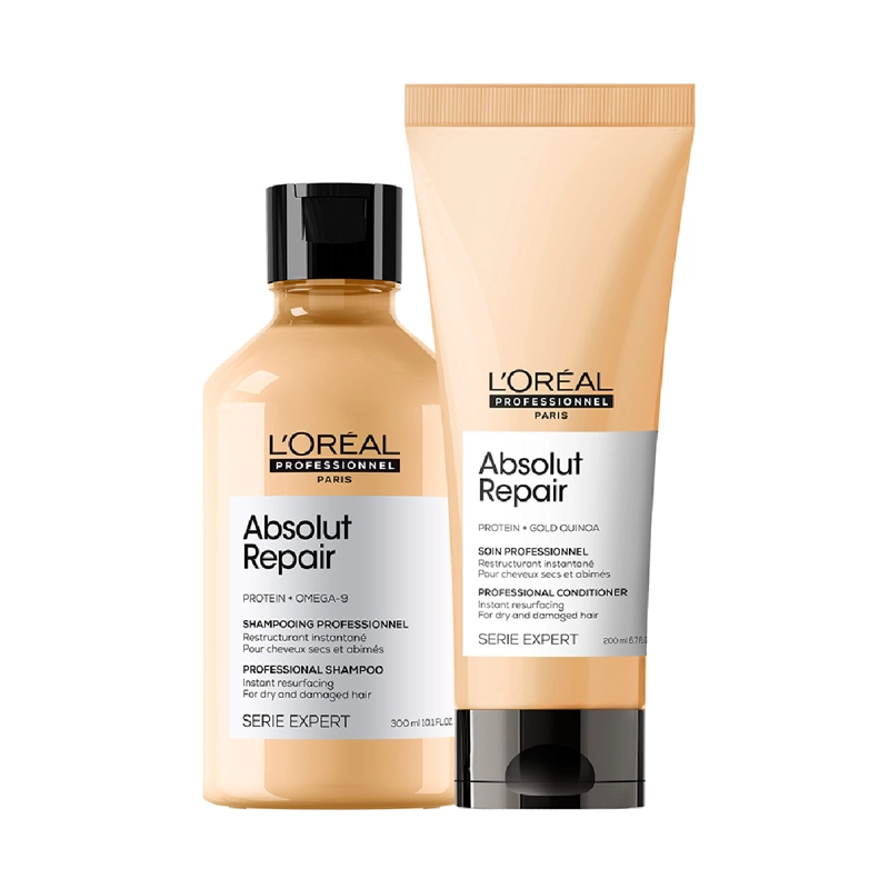 SET LOREAL PROFESSIONNEL ABSOLUT REPAIR SHAMPOO 300ML ACONDICIONADOR 200ML