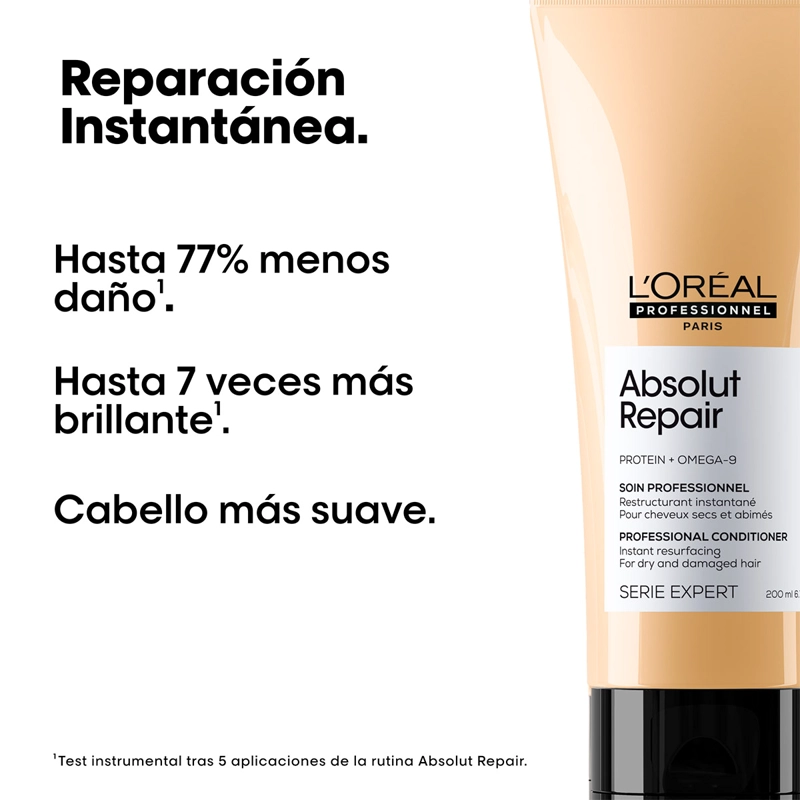SET LOREAL PROFESSIONNEL ABSOLUT REPAIR SHAMPOO 300ML ACONDICIONADOR 200ML - 3