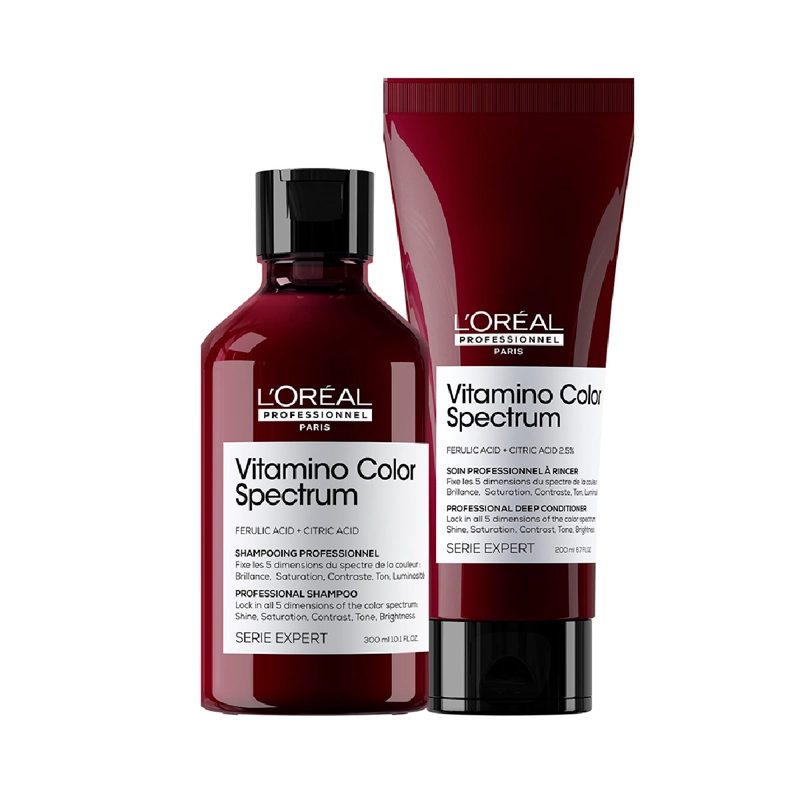 SET LOREAL PROFESSIONNEL VITAMINO COLOR SPECTRUM SHAMPOO 300ML ACONDICIONADOR 200ML