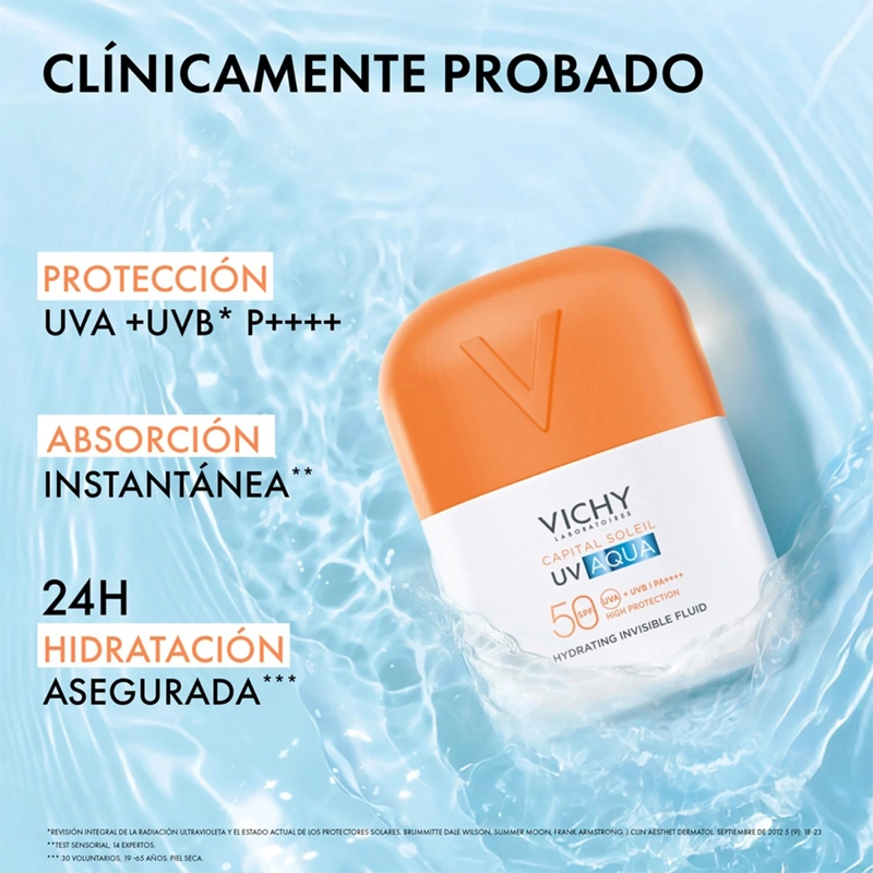 PROTECTOR SOLAR VICHY CAPITAL SOLEIL UV AQUA HIDRATANTE FPS50 50ML - 4