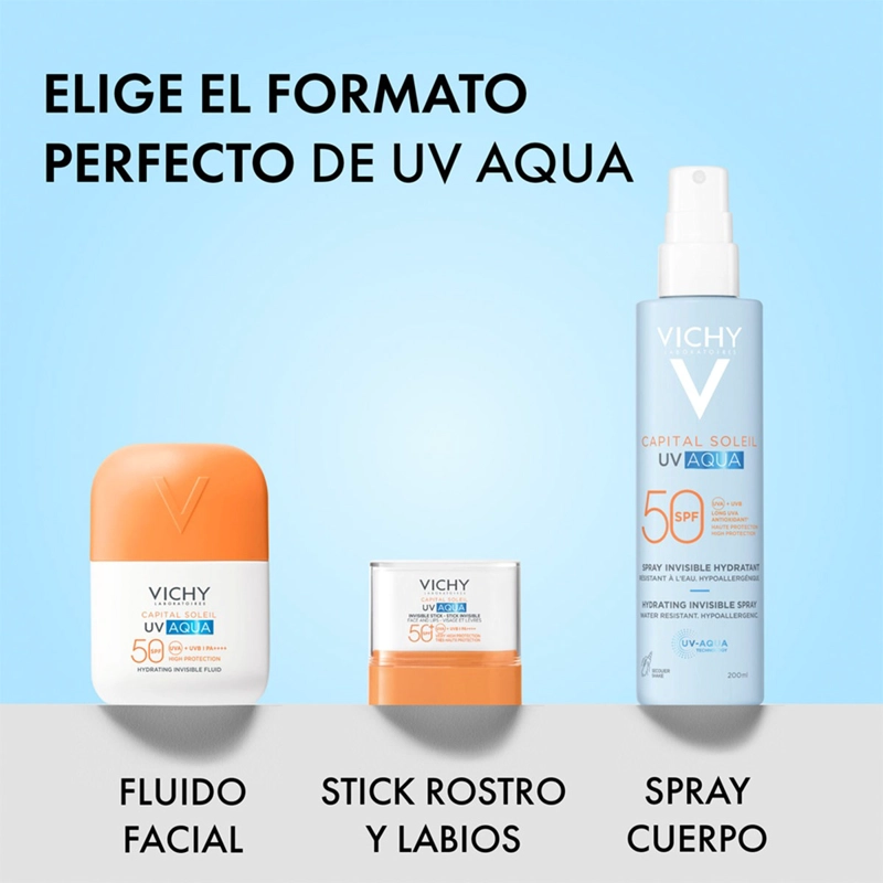 PROTECTOR SOLAR VICHY CAPITAL SOLEIL UV AQUA HIDRATANTE FPS50 50ML - 8
