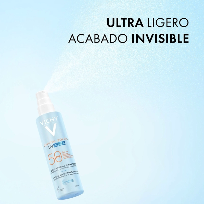 PROTECTOR SOLAR CUERPO VICHY CAPITAL SOLEIL UV AQUA SPRAY FPS50 200ML - 4