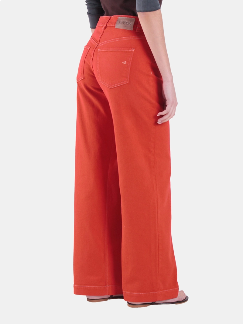JEANS MUJER WADO'S WIDELEG TIRO ALTO PRETINA BÁSICA 1 BOTÓN - 4