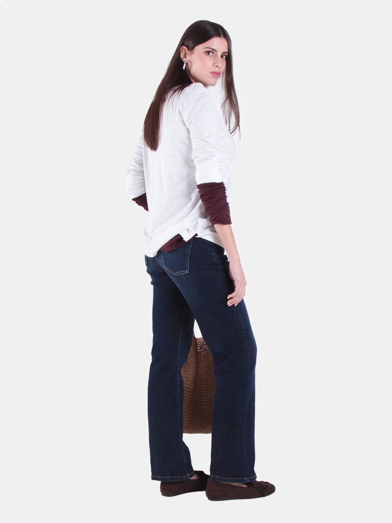 JEANS MUJER WADO'S RECTO TIRO ALTO PRETINA BÁSICA 1 BOTÓN - 2