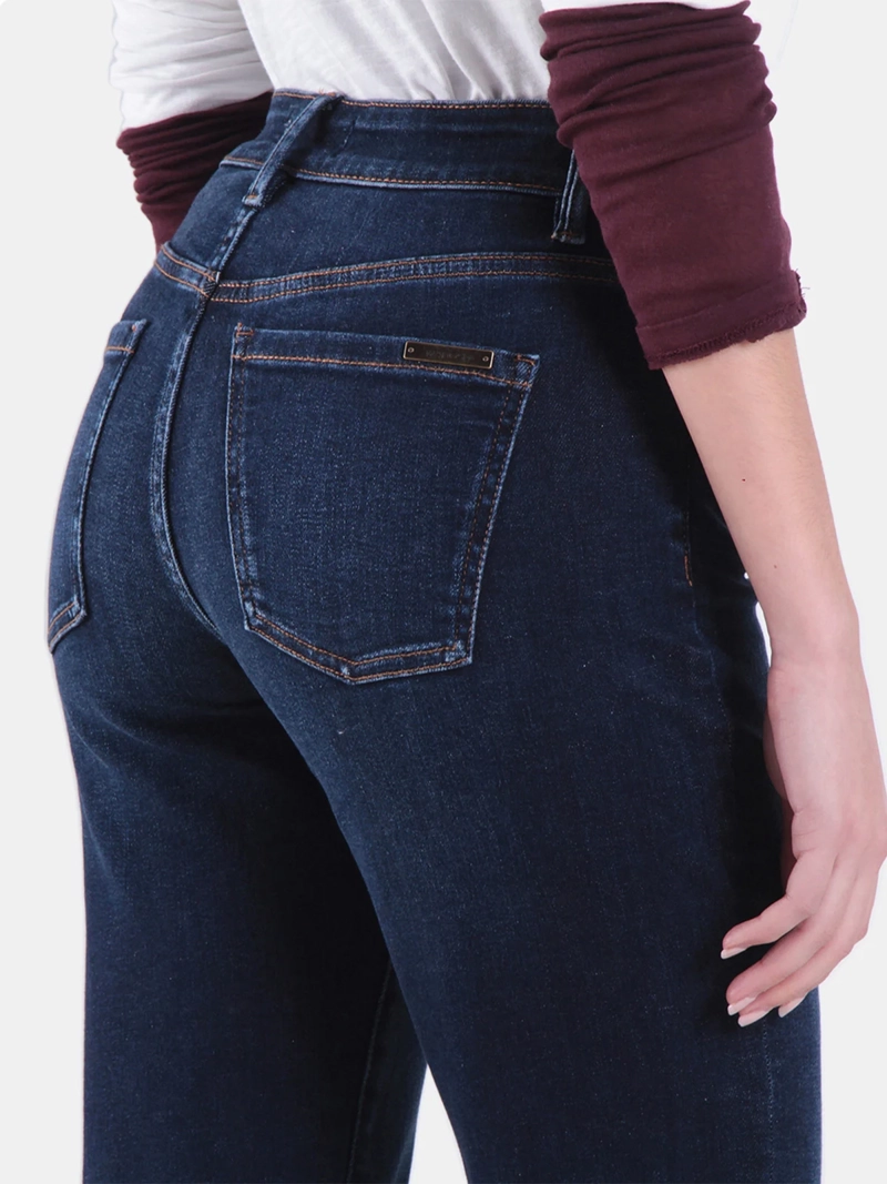JEANS MUJER WADO'S RECTO TIRO ALTO PRETINA BÁSICA 1 BOTÓN - 5