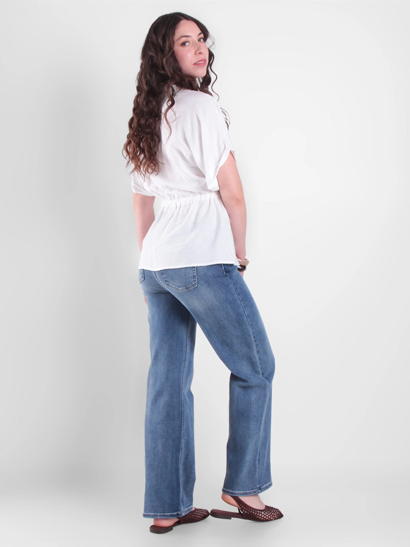 JEANS MUJER WADOS ALGODÓN WIDE LEG TIRO ALTO - 2