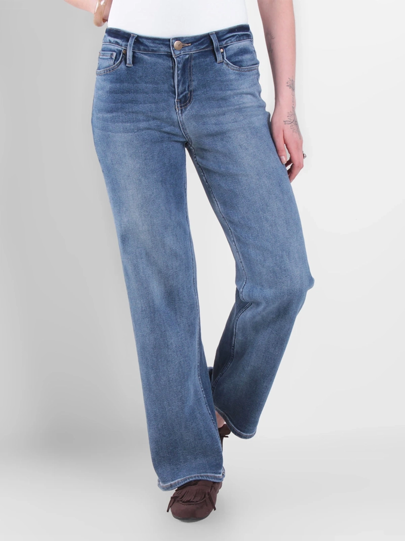 JEANS MUJER WADOS ALGODÓN WIDE LEG TIRO ALTO - 3