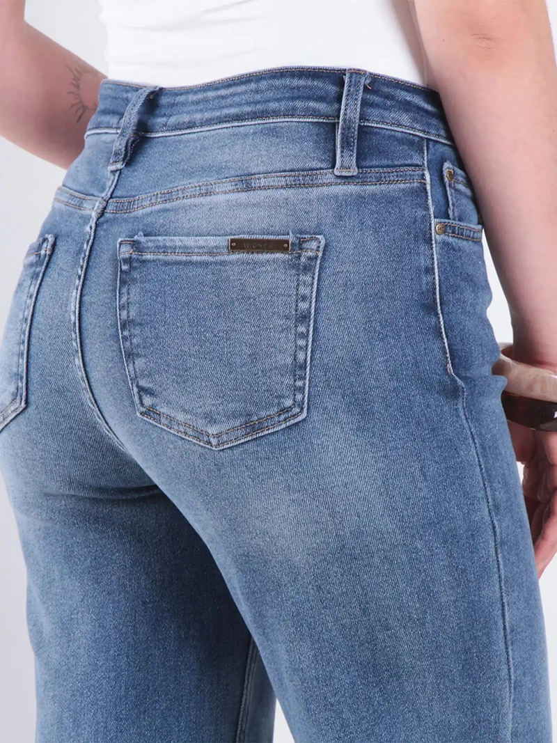 JEANS MUJER WADOS ALGODÓN WIDE LEG TIRO ALTO - 5