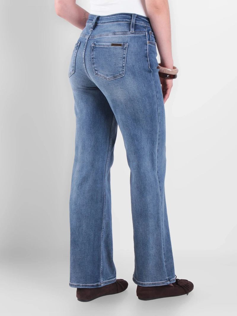 JEANS MUJER WADOS ALGODÓN WIDE LEG TIRO ALTO - 4