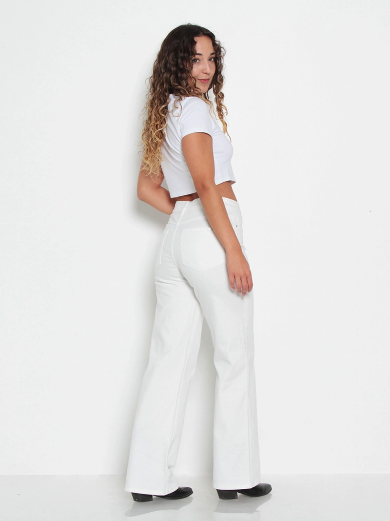 JEANS MUJER WADOS ALGODÓN WIDE LEG TIRO ALTO - 3