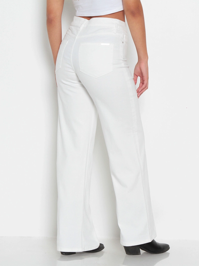 JEANS MUJER WADOS ALGODÓN WIDE LEG TIRO ALTO - 4